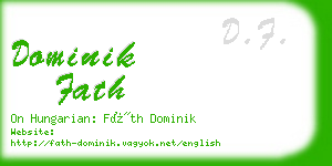 dominik fath business card